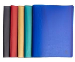 Exacompta - Réf. 78530E - Paquet de 5 Protège-documents Opak recyclé - 30 pochettes grainées - 60 vues - pour format A4 - couverture 4/10ème semi opaque - 5 couleurs assorties