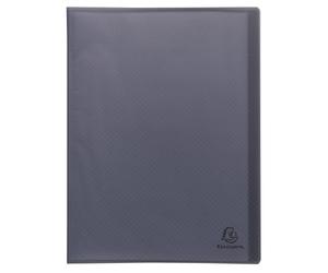 Exacompta - Réf. 78551E - Carton de 15 Protège-documents Opak recyclés - 50 pochettes grainées - 100 vues - pour format A4 - couverture souple en PP 4/10ème semi opaque - noir