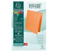 Exacompta - Réf. 807011E - Carton de 10 paquets de 30 sous-chemises ROCK''S 80 g/m2 aux couleurs vives - sous chemises certifiées PEFC™ - dimensions 22 x 31 cm pour format A4 - jaune citron