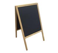 Exacompta Réf. 81250D Chevalet StopTrottoir 53 x 90 cm Tableau Noir | Ardoise à craie ou feutre craie, Pliable, Intérieur ou extérieur, Pour Promotion Menu Bar Café Restaurant