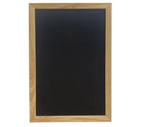 Exacompta - Réf. 81350D - 1 Ardoise murale 53x80 cm, Tableau Ardoise Craie ou Feutre Craie, à suspendre en horizontal ou vertical - Cadre pin - Pour café, restaurant, décoration murale - Noir