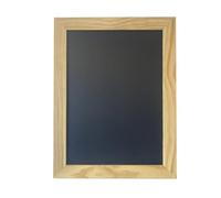 Exacompta - Réf. 81450D - 1 Ardoise murale 37x49 cm, Tableau Ardoise Craie ou Feutre Craie, à suspendre en horizontal ou vertical - Cadre pin - Pour café, restaurant, décoration murale - Noir