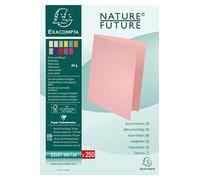 Exacompta - Réf. 850000E - Carton de 5 paquets de 250 sous-chemises SUPER 60 g/m2 aux couleurs pastel - sous chemises certifiées PEFC™ - dimensions 22 x 31 cm pour format A4-5 couleurs assorties