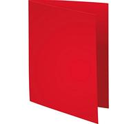 Exacompta - Réf. 850012E - Carton de 5 paquets de 250 sous-chemises SUPER 60 g/m2 aux couleurs pastel - sous chemises certifiées PEFC™ - dimensions 22 x 31 cm pour format A4 - couleur rouge