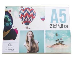 Exacompta - Réf. 85059D - 1 Porte-visuel incliné horizontal A5 - Dimensions Prof 21,5 x larg 6,5 x H 15,5cm - PMMA (acrylique) pour photos, publicités, menus restaurants, hôtels - Cristal