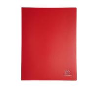 Exacompta - Réf. 85105E - 1 Protège-documents OPAK - 100 pochettes grainées antireflet - 200 vues - pour format A4 - dimensions 24 x 32 cm - couverture en polypro souple - couleur rouge