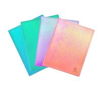 Exacompta - Réf. 85330E - 1 protège-document semi-rigide en PP CANDY TIDY - 30 pochettes - 60 vues - pour A4 - dim 24 x 32 cm - 4 couleurs aléatoires, azur, menthe, parme ou pêche