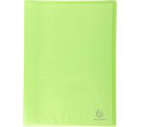 Exacompta - Réf. 85363E - Paquet de 4 Protège-documents Chromaline - 30 pochettes cristal lisse - 60 vues - pour A4 - dim 24 x 32 cm - couverture en polypro translucide semi-rigide - couleur vert