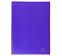 Exacompta - Réf. 85366E - Paquet de 4 Protège-documents Chromaline - 30 pochettes cristal lisse - 60 vues - pour A4 - dim 24 x 32 cm - couverture en polypro translucide semi-rigide - couleur violet