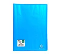 Exacompta - Réf. 85369E - 1 Protège-documents Chromaline - 30 pochettes cristal lisse - 60 vues - pour A4 - dim 24 x 32 cm - couverture en polypro translucide semi-rigide - 5 couleurs aléatoires