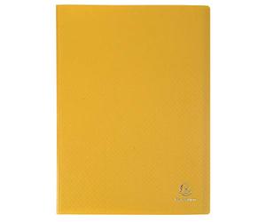 Exacompta - Réf. 8539E - Carton de 15 Protèges-documents OPAK - 30 pochettes grainées antireflet - 60 vues - pour format A4 - dimensions 24 x 32 cm - couverture en polypro souple - couleur jaune
