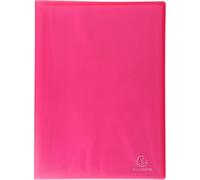Exacompta - Réf. 85465E - 1 Protège-documents Chromaline - 40 pochettes cristal lisse - 80 vues - pour A4 - dim 24 x 32 cm - couverture en polypro translucide semi-rigide - couleur rouge