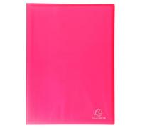 Exacompta - Réf. 85465E - Carton de 12 Protège-documents Chromaline - 40 pochettes cristal lisse - 80 vues - pour A4 - dim 24 x 32 cm - couverture en polypro translucide semi-rigide - rouge