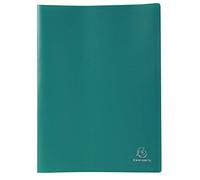Exacompta - Réf. 8553E - 1 Protège-documents OPAK - 50 pochettes grainées antireflet - 100 vues - pour format A4 - dimensions 24 x 32 cm - couverture en polypro souple - couleur vert foncé