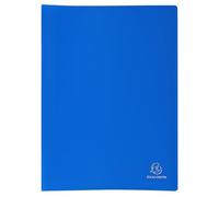 Exacompta - Réf. 8557E - Carton de 12 Protèges-documents OPAK - 50 pochettes grainées antireflet - 100 vues - pour format A4 - dimensions 24 x 32 cm - couverture en polypro souple - bleu clair