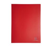 Exacompta - Réf. 8565E - 1 Protège-documents OPAK - 60 pochettes grainées antireflet - 120 vues - pour format A4 - dimensions 24 x 32 cm - couverture en polypro souple - couleur rouge