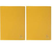 Exacompta - Réf. 8569E - 1 Protège-documents OPAK - 60 pochettes grainées antireflet - 120 vues - pour format A4 - dimensions 24 x 32 cm - couverture en polypro souple - couleur jaune (Lot de 2)