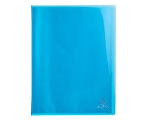 Exacompta - Réf. 85872E - 1 Protège-documents Iderama - 40 pochettes cristal lisse - 80 vues - pour A4 - dim 24 x 32 cm - couverture en polypro semi-rigide - couleur bleu clair