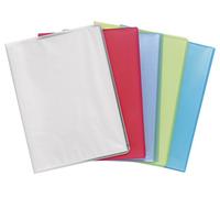 Exacompta - Réf. 85969E - Carton de 8 Protège-documents Chromaline - 90 pochettes cristal lisse - 180 vues - pour A4 - dim 24x32cm - couverture en polypro translucide semi-rigide - couleurs assorties