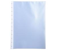Exacompta - Réf. 86001E - Carton de 10 paquets de 10 pochettes grainées anti transfert d'encre en polypro - pour protège-documents à anneaux amovible - couleur translucide