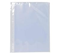 Exacompta - Réf. 86001E - Paquet de 10 pochettes grainées anti transfert d'encre en polypro - pour protège-documents à anneaux amovible - couleur translucide