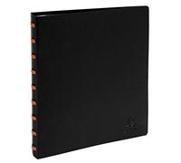 Exacompta - Réf. 86034E - 1 Protège-documents Exactive amovible à anneaux avec 30 pochettes détachables - 60 vues - 5 intercalaires couleur avec porte étiquette - pour A5 - couverture rigide noire