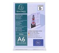 Exacompta Porte‑visuel droit vertical A6 105 x 148 mm PMMA Cristal