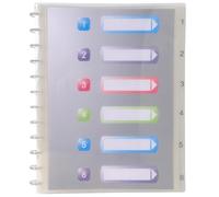 Exacompta - Réf. 86320E - Carton de 4 Protège-documents amovibles à anneaux - 30 pochettes cristal lisse - intercalaires rigides imprimés détachables - couverture en polypro rigide - couleur cristal