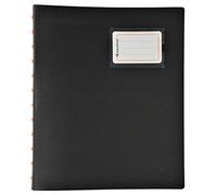 Exacompta - Réf. 86334E - 1 Protège-documents Exactive amovible à anneaux avec 30 pochettes détachables - 60 vues - 5 intercalaires couleur avec porte étiquette - pour A4 - couverture rigide noire