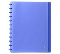 Exacompta - Réf. 86352E - 1 Protège-documents amovible à anneaux avec 30 pochettes grainées détachables - 60 vues - pour A4 - dim 24,5 x 31 cm - couverture rigide translucide - couleur bleu