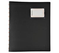 Exacompta - Réf. 86434E - 1 Protège-documents Exactive amovible à anneaux avec 40 pochettes détachables - 80 vues - 5 intercalaires couleur avec porte étiquette - pour A4 - couverture rigide noire