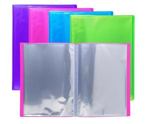 Exacompta - Réf. 86770E - Carton de 12 Protège-documents Iderama - 30 pochettes cristal lisse - 60 vues - pour A4 - dim 24 x 32 cm - couverture en polypro semi-rigide - couleurs assorties