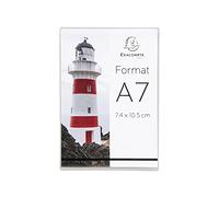 Exacompta - Réf. 87058HD - Lot de 10 porte-étiquettes à poser pour étiquettes, votre nom ou tout autre support - dimensions 10,5 x 7,4 cm vertical - format à classer A7 - Couleur cristal