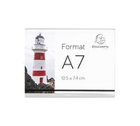 Exacompta - Réf. 87058QD - Lot de 10 porte-étiquettes à poser pour étiquettes, votre nom ou tout autre support - dimensions 10,5 x 7,4 cm horizontal - format à classer A7 - Couleur cristal