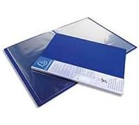 Exacompta - Réf. 88202E - 1 Protège-documents avec porte étiquette 3 faces Up Line - 20 pochettes - 40 vues - pour A4 - dimensions 24 x 32 cm - couverture en polypro rigide opaque - couleur bleu