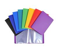 Exacompta - Réf. 88209E - Carton de 20 Protège-documents Pocket OPAK - 20 pochettes cristal lisse - 40 vues - pour format photos 11 x 15 cm - couverture en polypro semi-rigide - 8 couleurs assorties