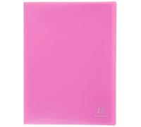 Exacompta - Réf. 88227E - 1 Protège-documents OPAK - 20 pochettes cristal lisse - 40 vues - pour format A4 - dimensions 24 x 32 cm - couverture en polypro semi-rigide - couleur rose