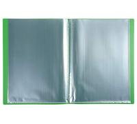 Exacompta - Réf. 8823E - Carton de 20 Protèges-documents OPAK - 20 pochettes cristal lisse - 40 vues - pour format A4 - dimensions 24 x 32 cm - couverture en polypro semi-rigide - couleur vert clair