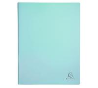 Exacompta - Réf. 88260E - 1 Protège-documents Aquarel - 20 pochettes cristal lisse - 40 vues - pour A4 - dim 24 x 32 cm - couverture en polypro semi-rigide - 5 couleurs pastels aléatoires