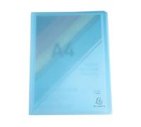 Exacompta - Réf. 88270E - 1 Protège-documents Chromaline Pastel - 20 pochettes cristal lisse - 40 vues - pour A4 - dim 24 x 32 cm - couverture en polypro recyclé translucide - 5 couleurs aléatoires