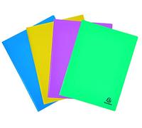 Exacompta - Réf. 88290E - 1 Protège-documents Forever Young - 20 pochettes cristal lisse - 40 vues - pour A4 - dim 24 x 32 cm - couverture en polypro recyclé semi-rigide - 4 couleurs aléatoires