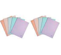Exacompta - Réf. 88360E - 1 Protège-documents Aquarel - 30 pochettes cristal lisse - 60 vues - pour A4 - dim 24 x 32 cm - couverture en polypro semi-rigide - 5 couleurs pastels aléatoires (Lot de 2)