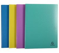 Exacompta - Réf. 88390E - 1 Protège-documents Forever Young - 30 pochettes cristal lisse - 60 vues - pour A4 - dim 24 x 32 cm - couverture en polypro recyclé semi-rigide - 4 couleurs aléatoires
