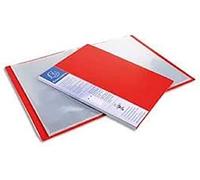 Exacompta - Réf. 88405E - 1 Protège-documents avec porte étiquette 3 faces Up Line - 40 pochettes - 80 vues - pour A4 - dimensions 24 x 32 cm - couverture en polypro rigide opaque - couleur rouge