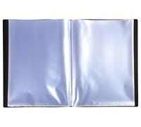 Exacompta - Réf. 8841E - Carton de 10 Protège-documents OPAK - 40 pochettes cristal lisse - 80 vues - pour format A4 - dimensions 24 x 32 cm - couverture en polypro semi-rigide - couleur noir