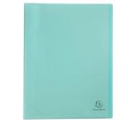 Exacompta - Réf. 88473E - Carton de 10 Protège-documents Chromaline Pastel - 40 pochettes cristal lisse - 80 vues - pour A4 - dim 24 x 32 cm - couverture en polypro recyclé translucide vert pastel