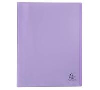 Exacompta - Réf. 88475E - Paquet de 5 Protège-documents Chromaline Pastel - 40 pochettes cristal lisse - 80 vues - pour A4 - dim 24 x 32 cm - couverture en polypro recyclé translucide mauve