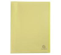 Exacompta - Réf. 88479E - Carton de 10 Protège-documents Chromaline Pastel - 40 pochettes cristal lisse - 80 vues - pour A4 - dim 24 x 32 cm - couverture en polypro recyclé translucide jaune