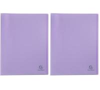 Exacompta - Réf. 88670E - 1 Protège-documents Chromaline Pastel - 60 pochettes cristal lisse - 120 vues - pour A4 - dim 24 x 32 cm - couverture en polypro recyclé translucide - 5 couleurs aléatoires