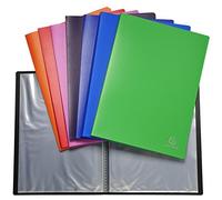 Exacompta - Réf. 8880E - Carton de 8 Protège-documents OPAK - 80 pochettes cristal lisse - 160 vues - pour format A4 - dimensions 24 x 32 cm - couverture en polypro semi-rigide - 8 couleurs assorties
